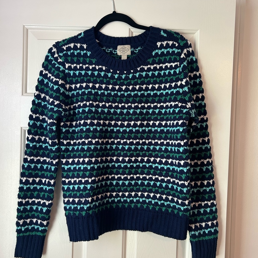 Women’s St. John Bay Navy Fair Isle Knit Sweater